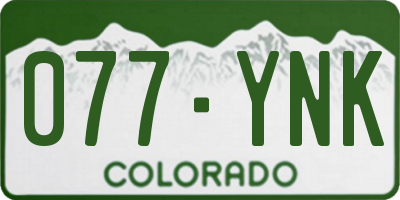CO license plate 077YNK