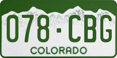 CO license plate 078CBG