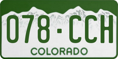 CO license plate 078CCH