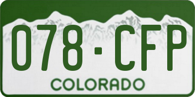 CO license plate 078CFP
