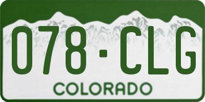 CO license plate 078CLG
