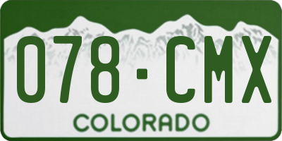 CO license plate 078CMX