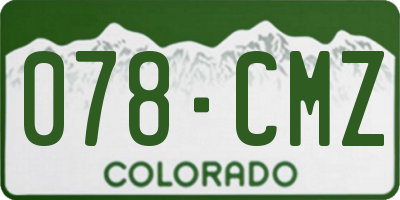 CO license plate 078CMZ