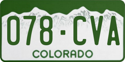 CO license plate 078CVA