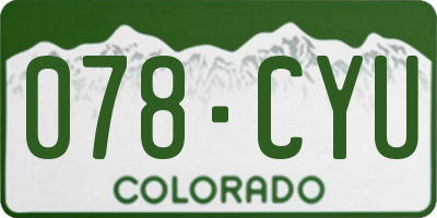 CO license plate 078CYU