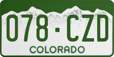 CO license plate 078CZD