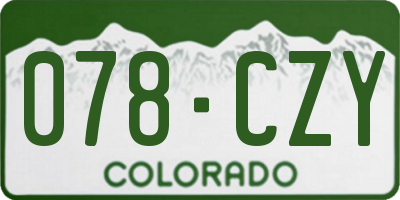 CO license plate 078CZY