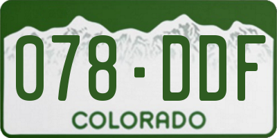 CO license plate 078DDF