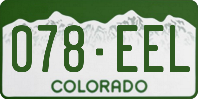 CO license plate 078EEL
