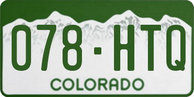 CO license plate 078HTQ