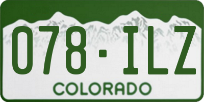 CO license plate 078ILZ