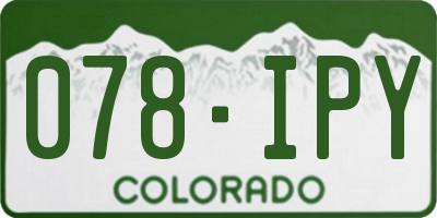 CO license plate 078IPY