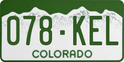 CO license plate 078KEL