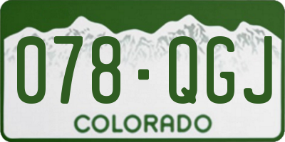 CO license plate 078QGJ