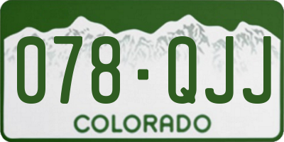 CO license plate 078QJJ