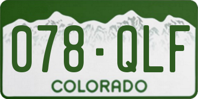CO license plate 078QLF