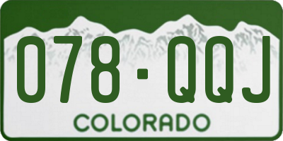 CO license plate 078QQJ