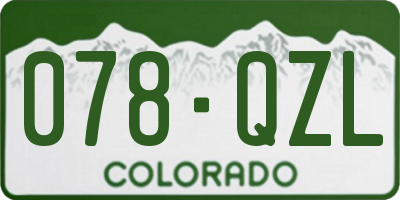 CO license plate 078QZL
