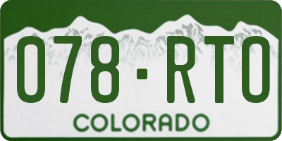 CO license plate 078RTO