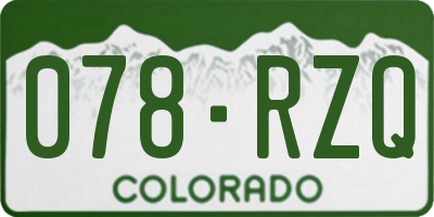 CO license plate 078RZQ