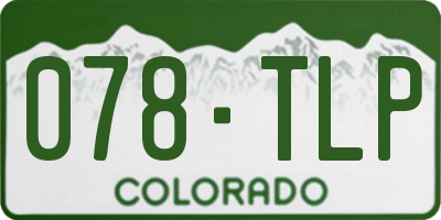 CO license plate 078TLP