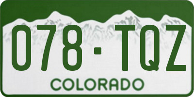 CO license plate 078TQZ