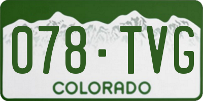 CO license plate 078TVG