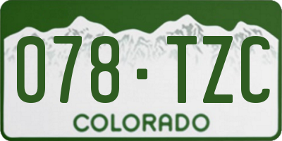CO license plate 078TZC