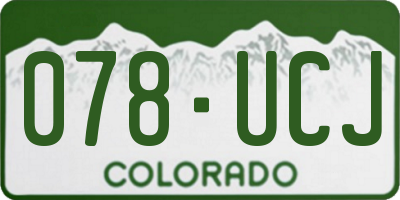 CO license plate 078UCJ