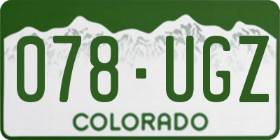 CO license plate 078UGZ