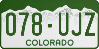 CO license plate 078UJZ
