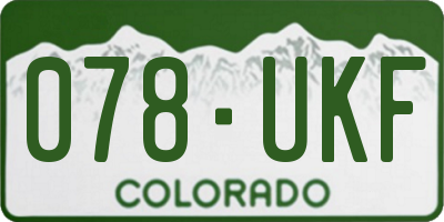 CO license plate 078UKF