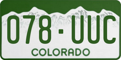 CO license plate 078UUC
