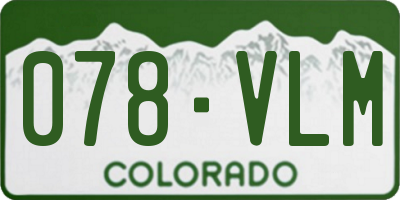 CO license plate 078VLM