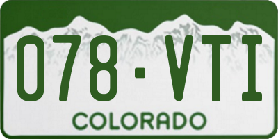 CO license plate 078VTI