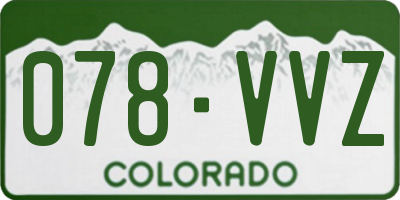 CO license plate 078VVZ