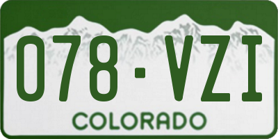 CO license plate 078VZI