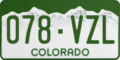 CO license plate 078VZL
