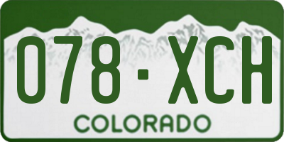 CO license plate 078XCH