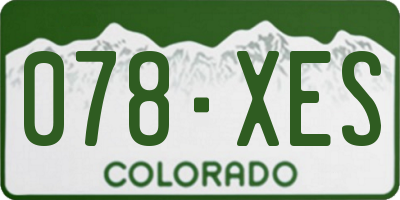 CO license plate 078XES