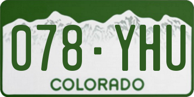 CO license plate 078YHU