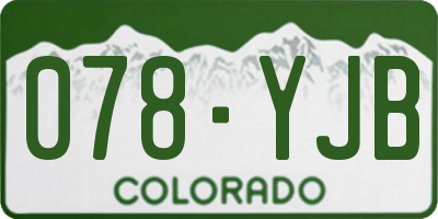 CO license plate 078YJB
