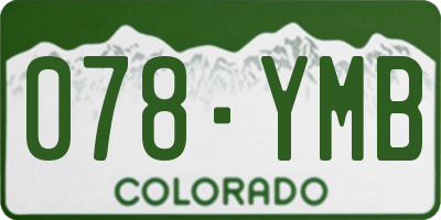 CO license plate 078YMB