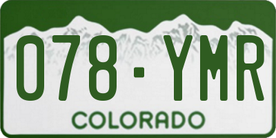 CO license plate 078YMR