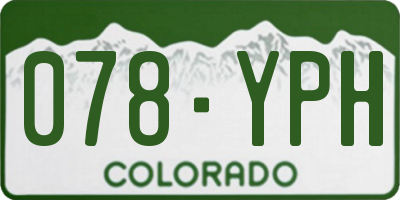 CO license plate 078YPH