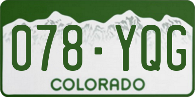 CO license plate 078YQG