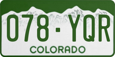 CO license plate 078YQR