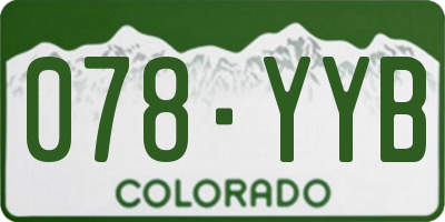 CO license plate 078YYB
