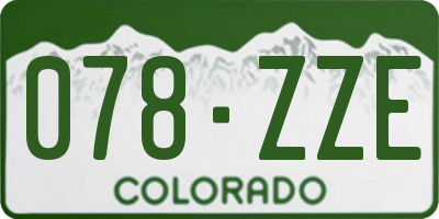CO license plate 078ZZE