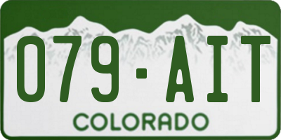 CO license plate 079AIT